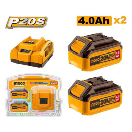 INGCO PACK 2 BATTERIE +...